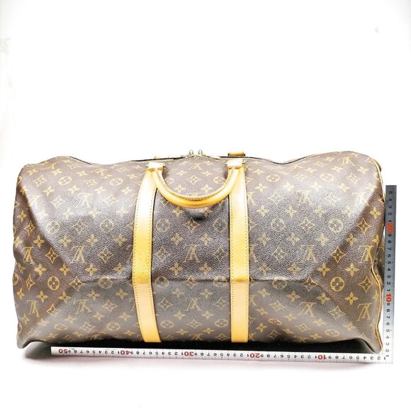 Authentic Louis Vuitton Boston Bag Keepall 55 Brown Monogram mn535-120825 - Picture 2 of 9